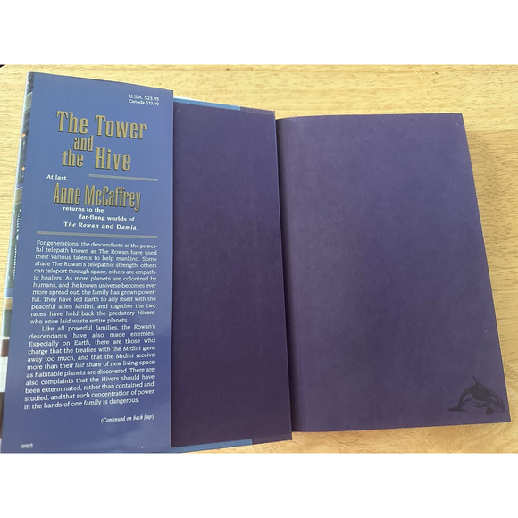 Anne McCaffrey 2 BKS The Dolphins Bell & The Tower and the Hive HC/DJ/1st ed VTG - Picture 9 of 13